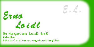 erno loidl business card