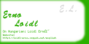 erno loidl business card